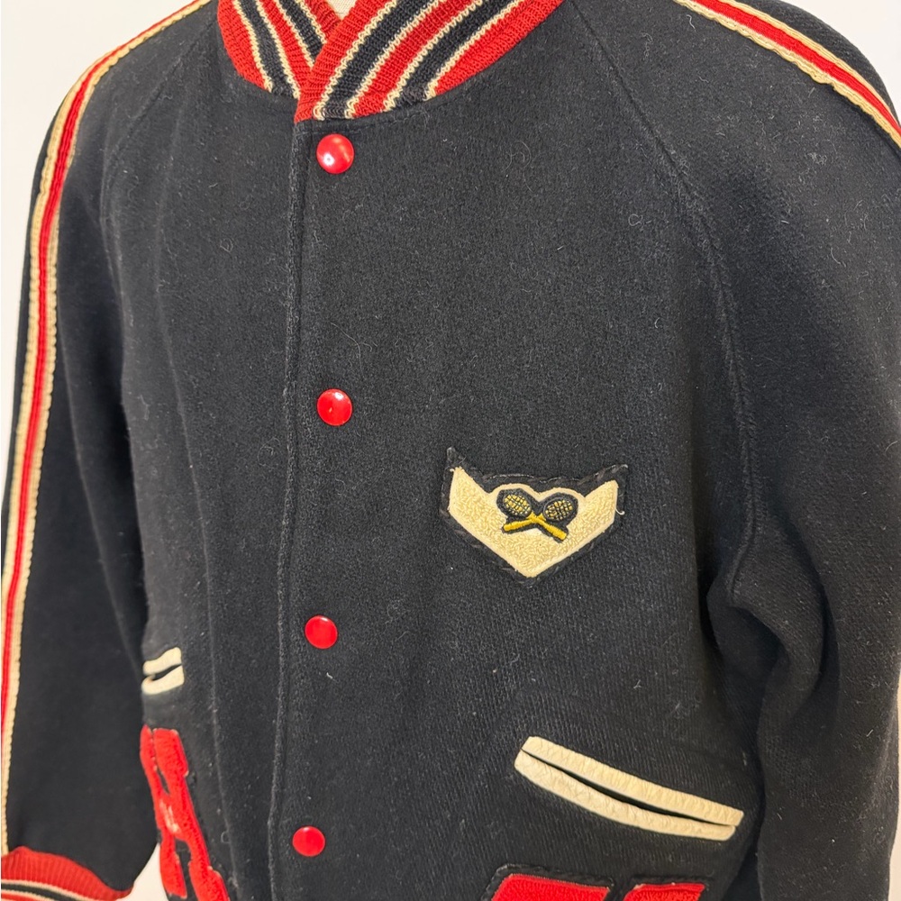 Black and Red Varsity Jacket - Picture 3 of 11